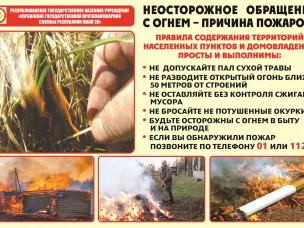 памятка по пожарной безопасности